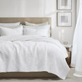 Palassio White 100% Cotton Quilt California King Bedding Set