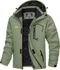 Men's Winter Coat Water Resistant Ski Jacket - Fleece Lined Parka