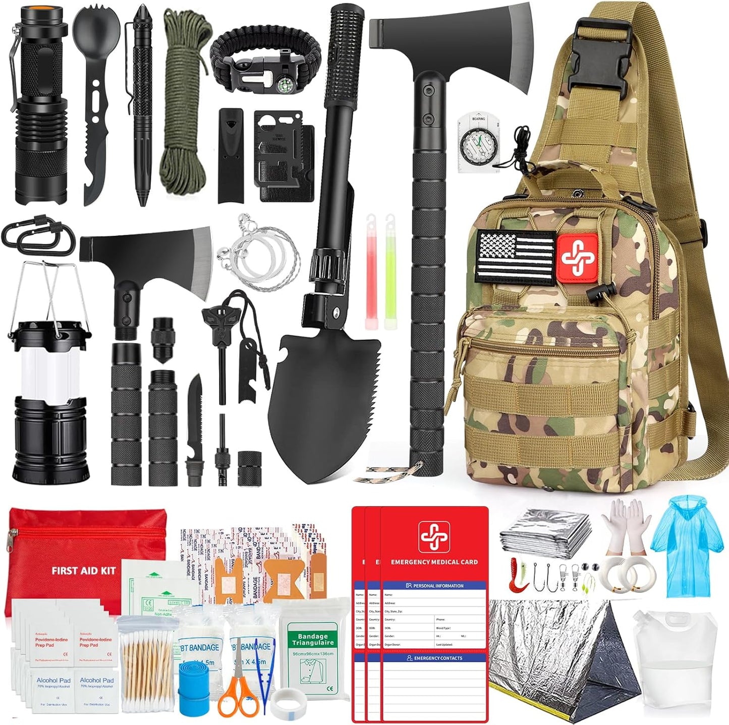 Ultimate 262Pcs Survival Kit w/Tools - RIKOJUXI