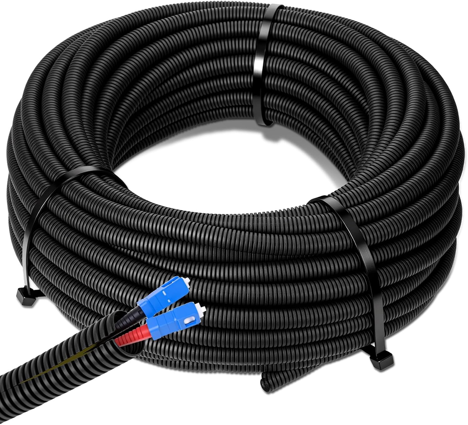 Sasylvia 1/2 in x 300 ft Split Wire Loom Tubing for Protection