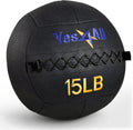 Wall Ball Soft Leather Medicine Ball 6 lb - 30 lb - Durable Trainer
