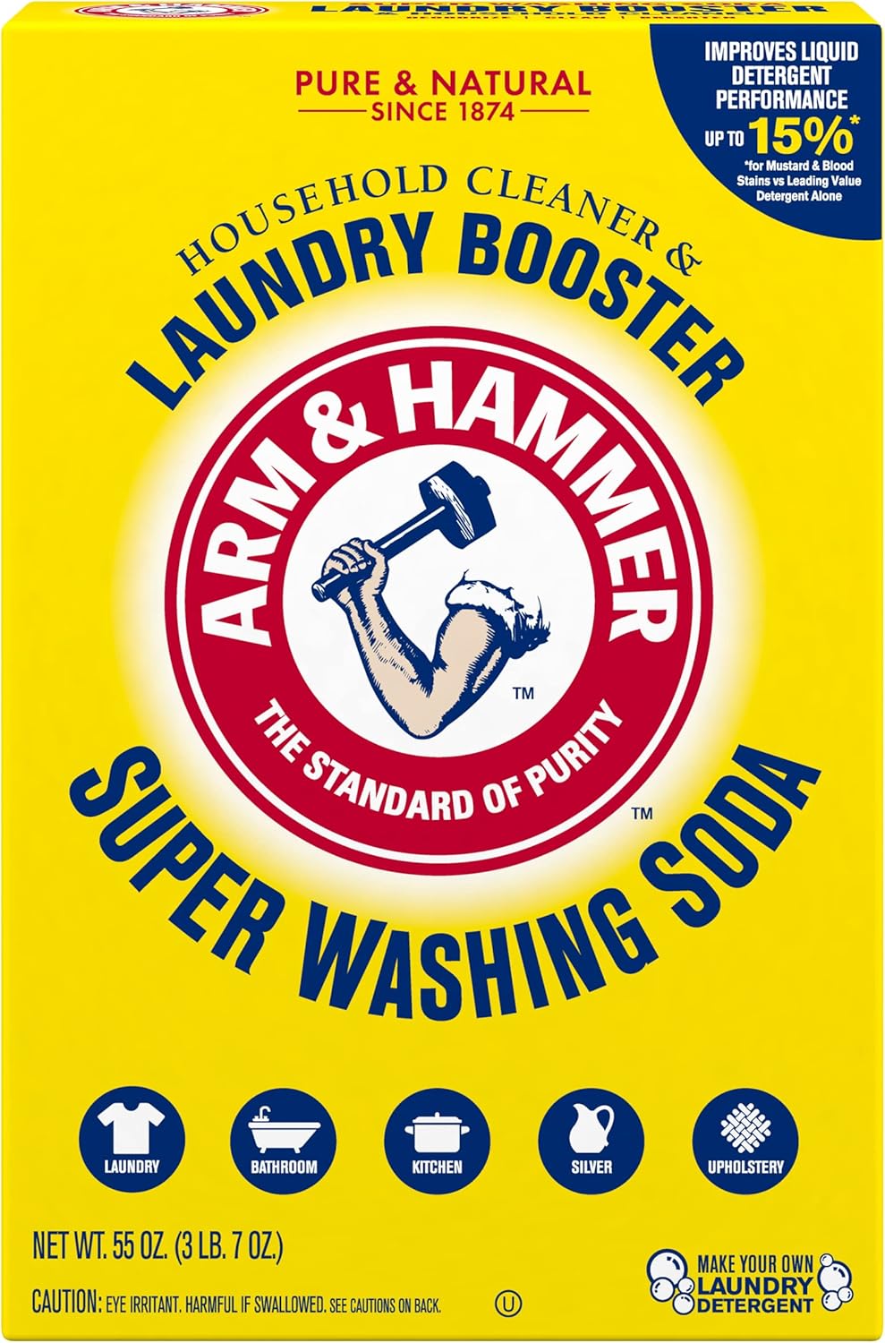 Arm & Hammer Super Washing Soda 55 oz - Ultimate Household Cleaner!
