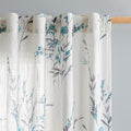 MYSKY HOME Sheer Curtains 95 in Long Teal Panels - Light Filtering