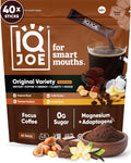 IQJOE Mushroom Coffee Packets 40 Servings - Variety Pack for Focus