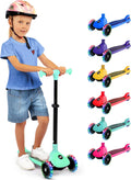 SereneLife 3-Wheel Foldable Kids Scooter - Stable LED Ride