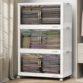 360 Qt Stackable Storage Bins with Lid - Large Collapsible Closet