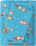 Christmas Flannel Sheet Set Full Size - Ultra-Soft Turkish Cotton Bay