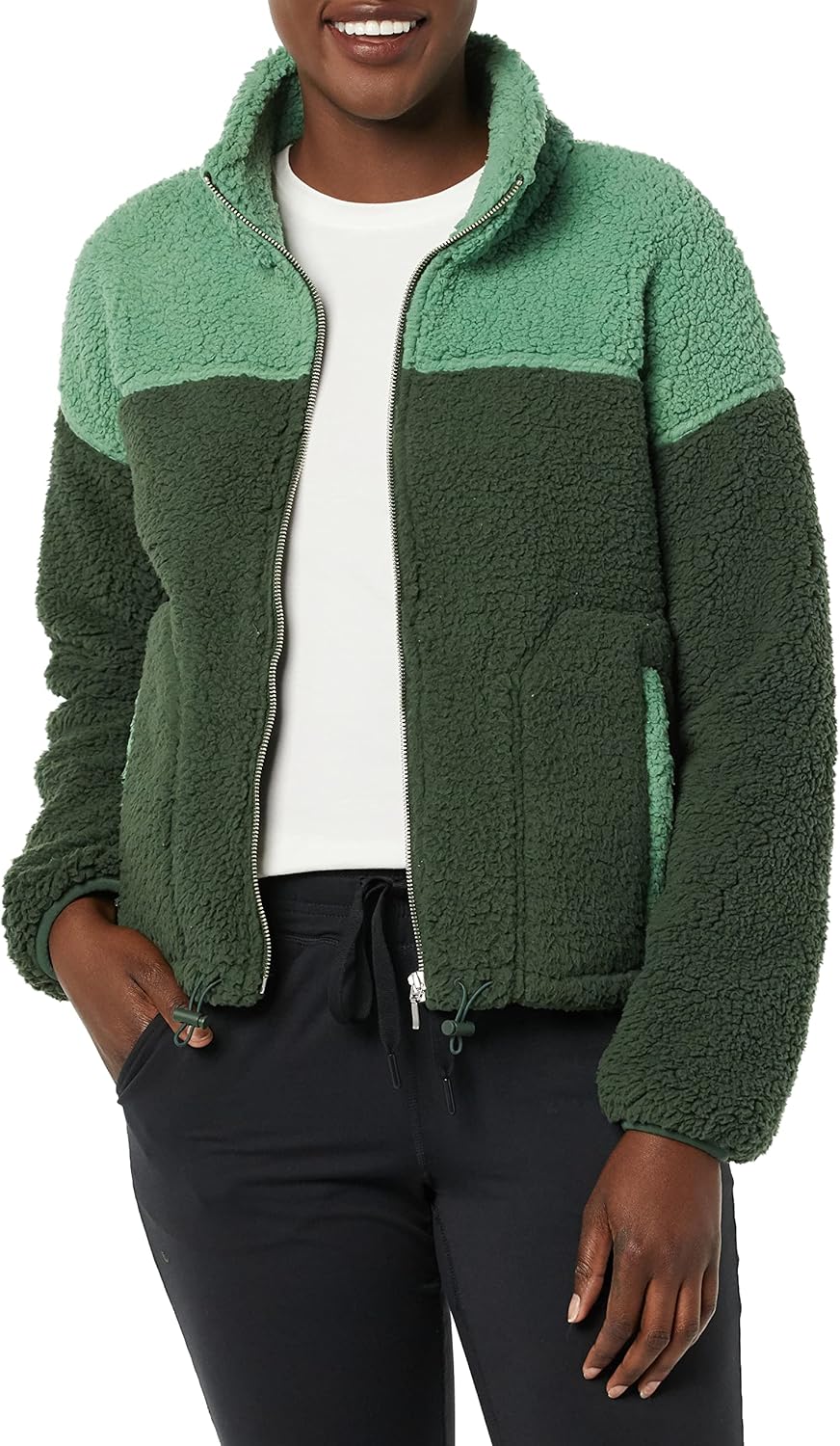 Women's Fleece Zip-Up Sherpa Jacket for Ultimate Warmth