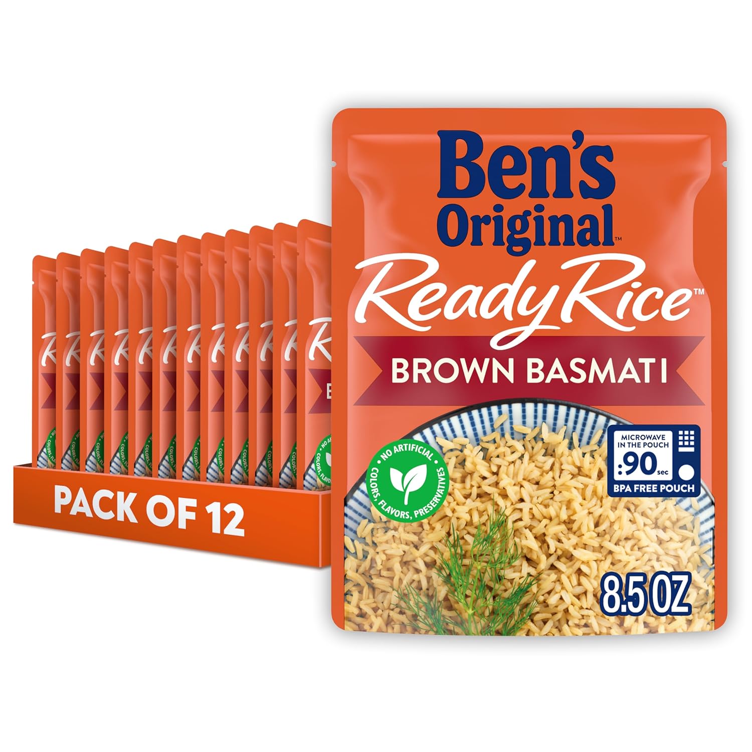 BEN'S ORIGINAL Ready Rice Brown Basmati Rice for Easy Meals