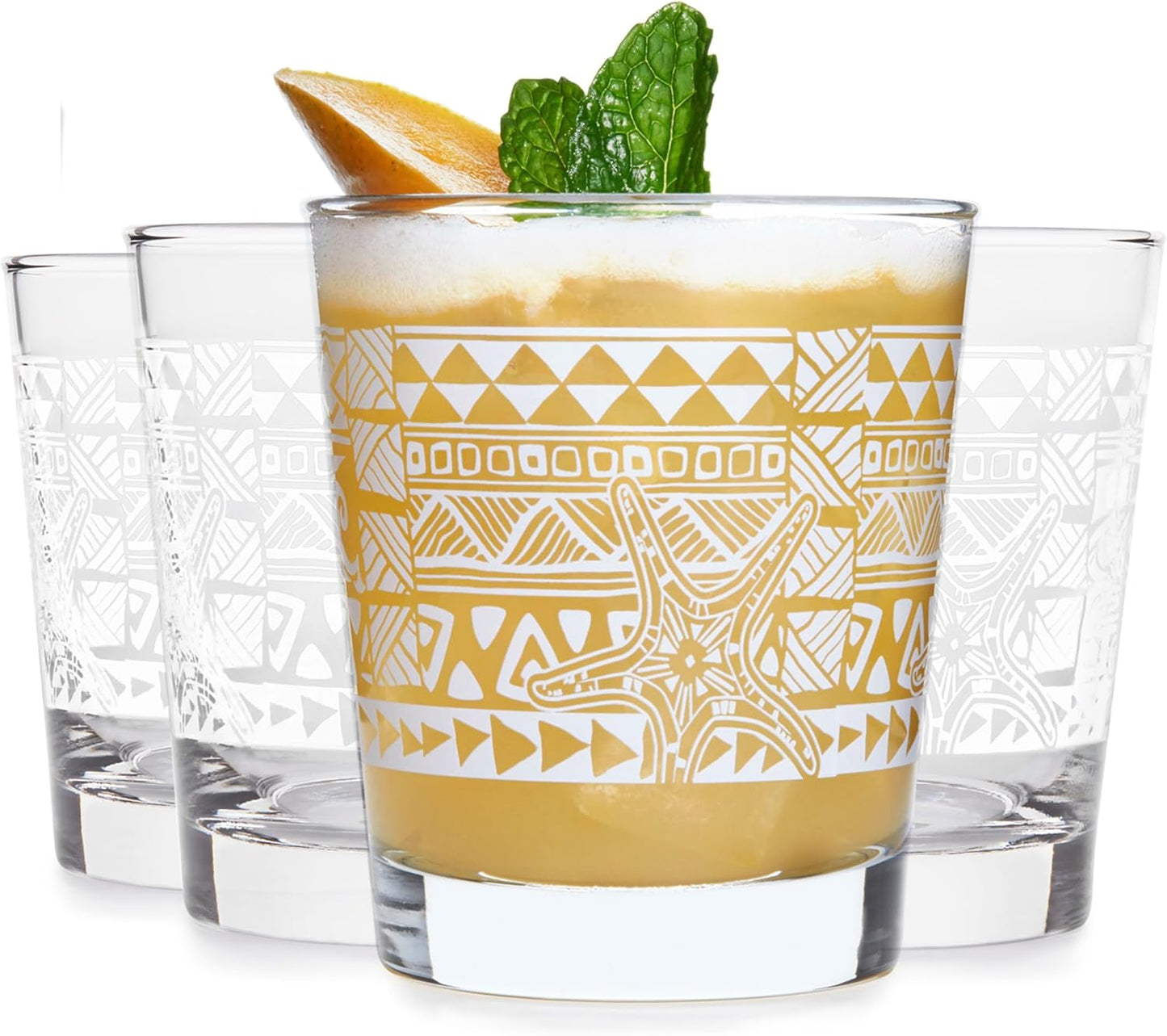 Libbey Tiki Rocks Glasses Set for Exotic Pool Parties