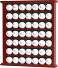 DisplayGifts Golf Ball Display Case Cabinet Rack - Open Mahogany
