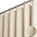 BTTN 108 Extra Wide Shower Curtain - Heavy Duty Linen Textured Fabric, 108x72