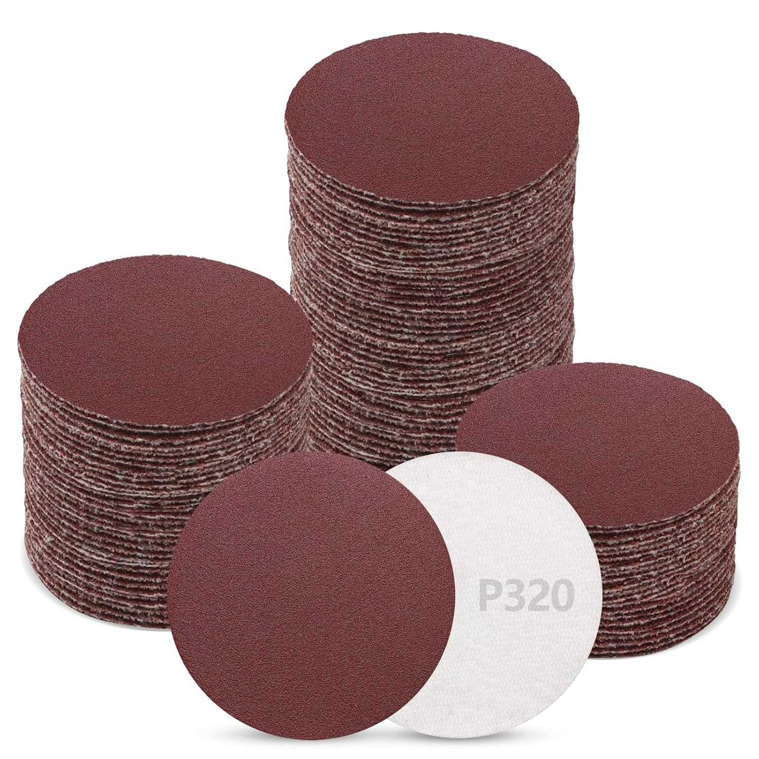 320 Grit Hook & Loop Sanding Discs - Durable Pads