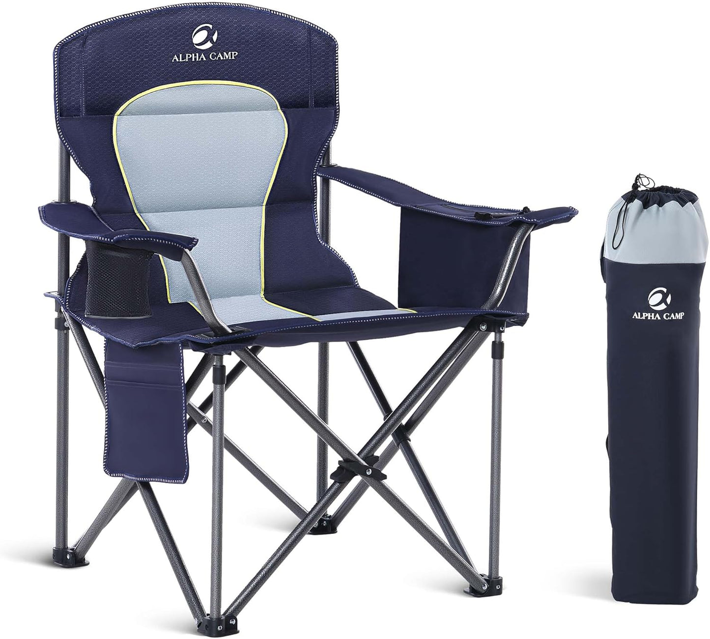 LET'S CAMP Oversized Folding Camping Chair for Outdoor Use