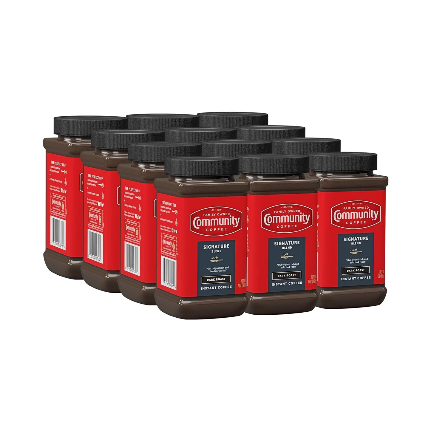 Community Coffee Signature Blend Instant Coffee, Dark Roast 84 Oz