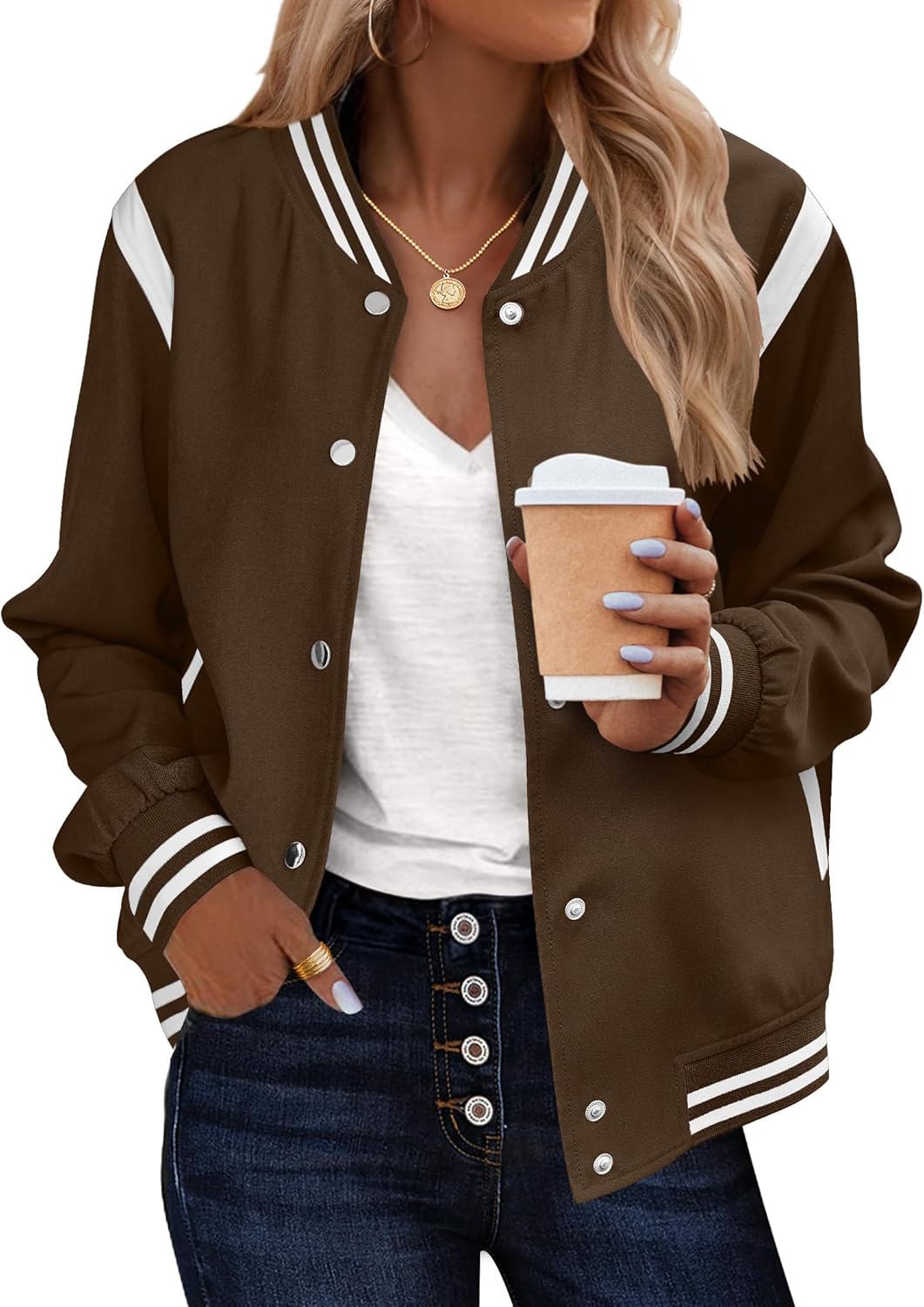 Lightweight Bomber Jacket for Women - Casual Spring Outwear