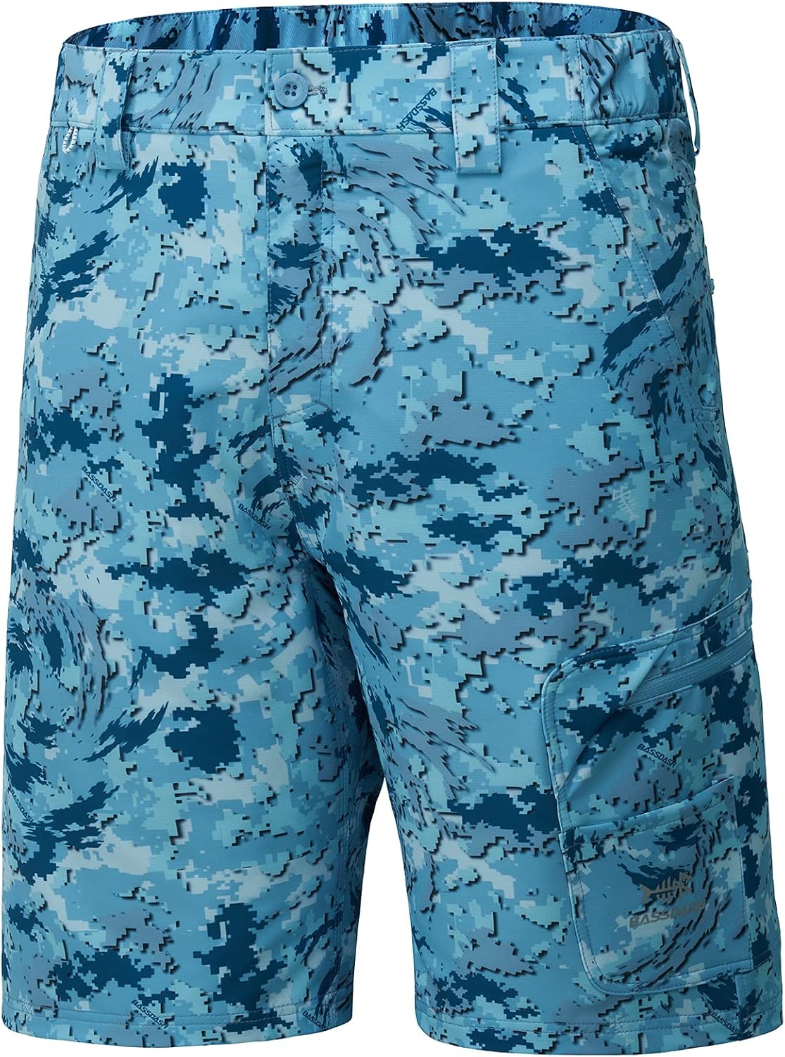 BASSDASH 10.5 Mens Fishing Cargo Shorts Quick Dry UPF 50