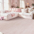 Nursery Rug Pink Boho Washable Abstract Design for Bedroom