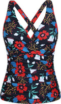 Hilor Women's Underwire Tankini Top with Tummy Control - Supportive V