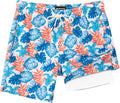 SURF CUZ Mens Swim Trunks 7ft Inseam - Quick Dry 2-in-1