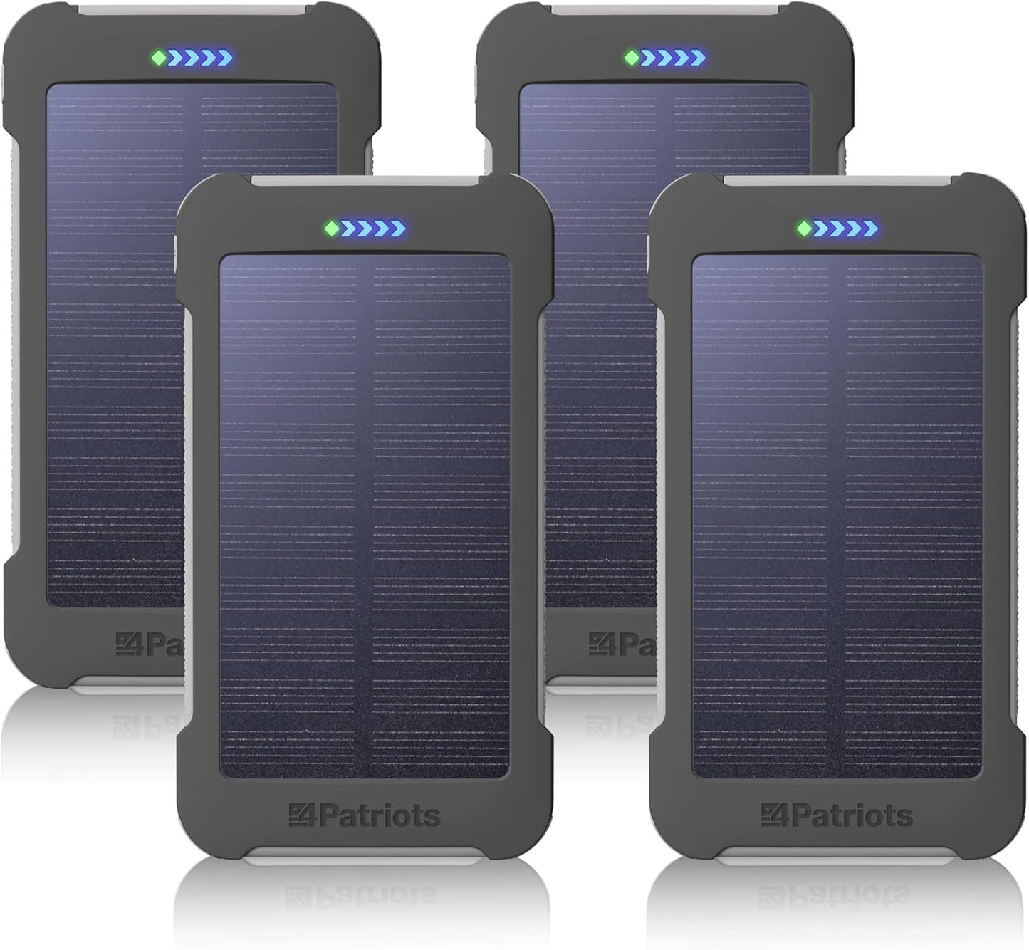4Patriots Solar Power Bank - Fast Charging 4-Pack