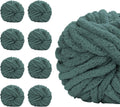 Chunky Chenille Yarn for Crocheting - Super Bulky Sage Green