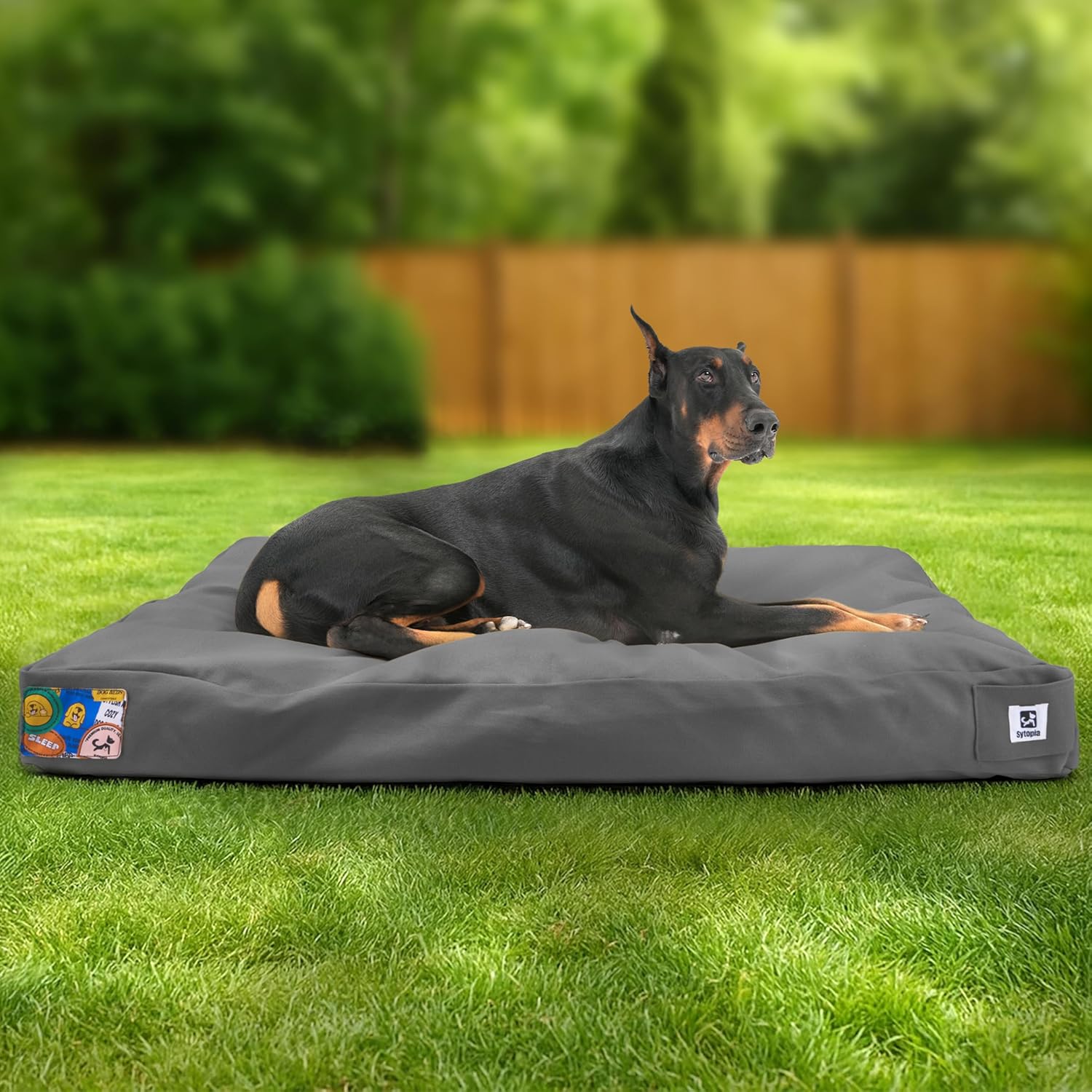 Sytopia 42-Inch Canvas Outdoor Dog Bed for Extra Large Dogs