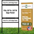 Durable Real Estate Yard Sign Metal H-Frame for Outdoor Use