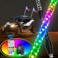 Nilight 3FT Spiral RGB LED Whip Light for Offroad Vehicles