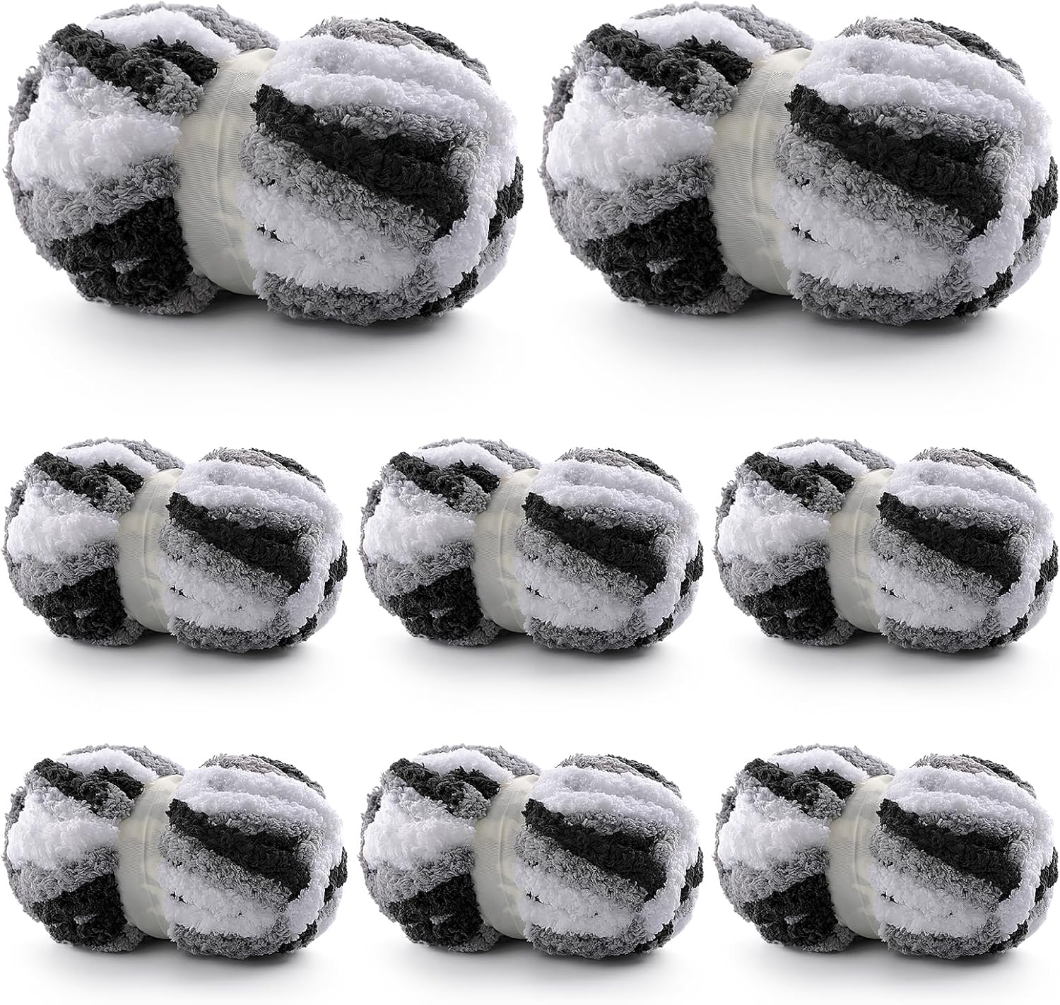 8 Pack Chunky Yarn for Hand Knitting - Soft Chenille Yarn