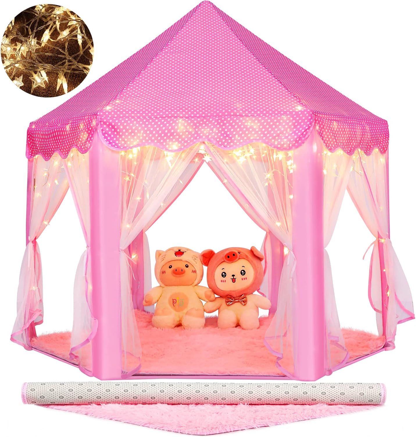 Monobeach Princess Tent for Kids - Large Playhouse Castle