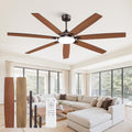 72 Inch Large Ceiling Fan with Lights - Quiet Year-Round Comfort