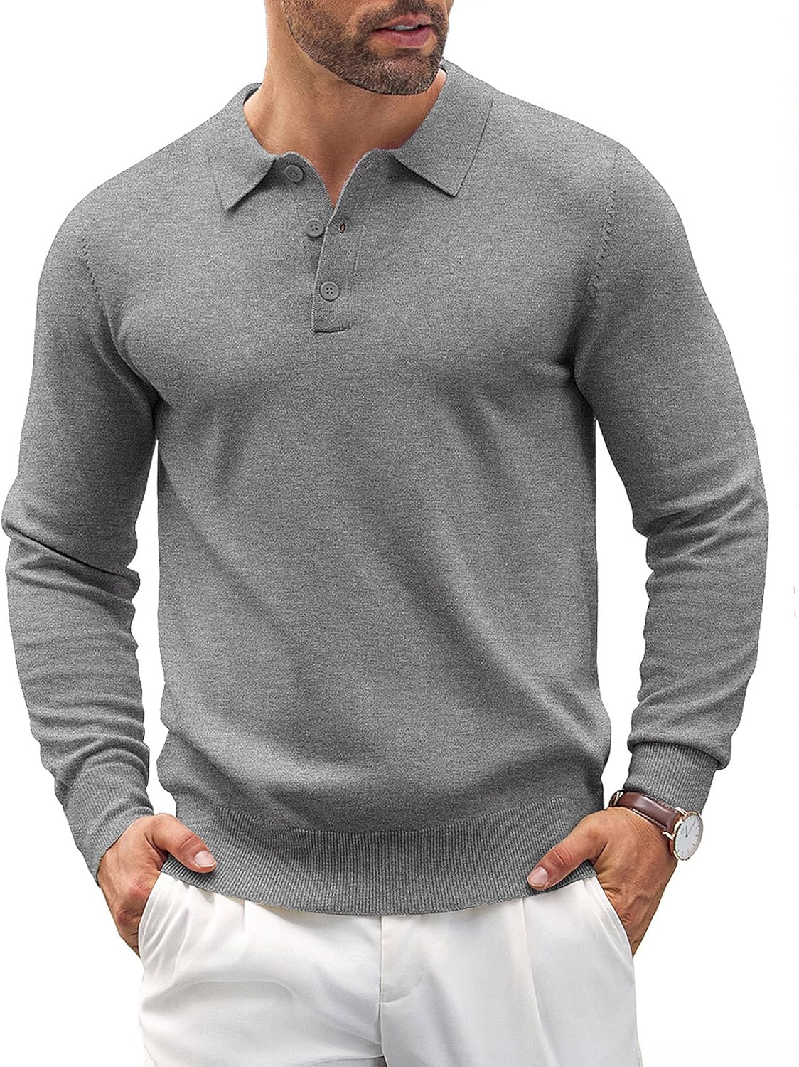 COOFANDY Mens Knit Polo Shirts for Stylish Casual Wear