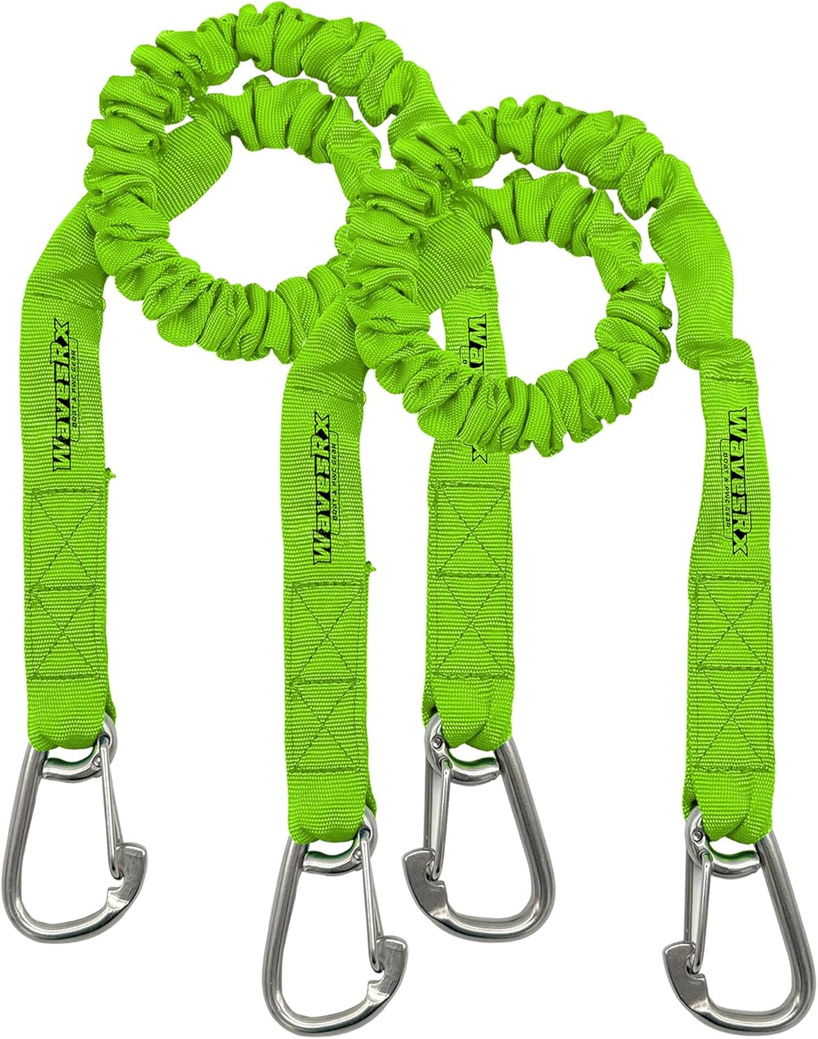 DockingPal Premium Flat Bungee Dock Lines for Boats - Elastic Rope
