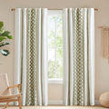 Imani Cotton Single Panel Curtain 50 in x 108 in - Soft Geometric