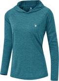 Womens UPF 50+ Sun Protection Hoodie Shirt - Lightweight Long Sleeve