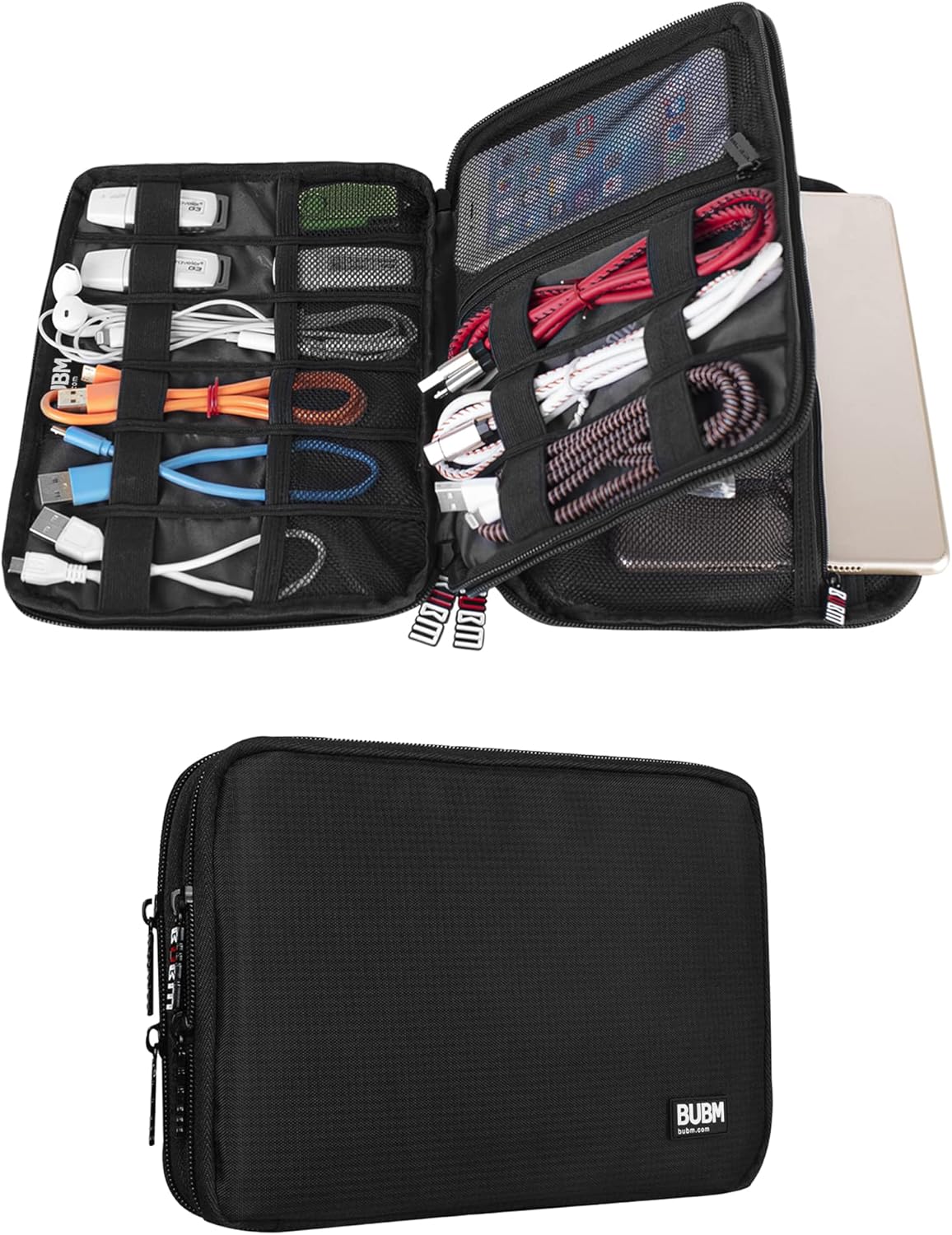 BUBM Double Layer Travel Gadget Bag for Perfect Organization
