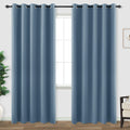 KOUFALL Stone Blue Blackout Curtains 72x84 in - Triple Weave Light
