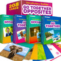 QUOKKA 208 Vocabulary Flash Cards Set - Jumbo Matching Cards for Pre-K