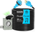 75 Feet 30 Amp Generator Cord and Power Inlet Box - Weatherproof Kit