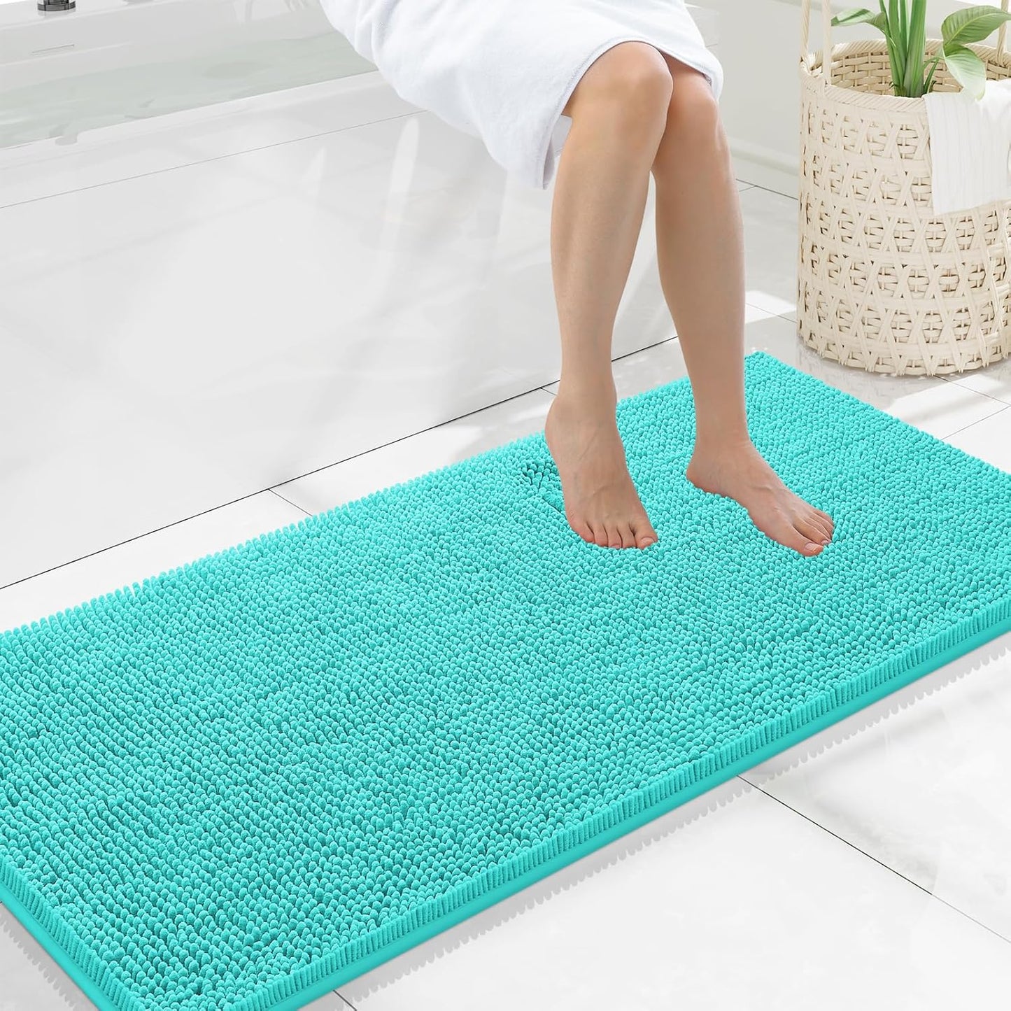 Smiry Luxury Chenille Bathroom Rugs for Soft and Absorbent Comfort
