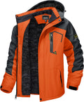 TACVASEN Men's Winter Skiing Jacket - Insulated Warm Fleece Parka