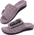 ERGOfoot Fuzzy House Slippers with Arch Support - Orthopedic Comfort