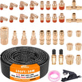 CheeMuii 100 FT 1/4 Inch DOT Air Line Kit with Brass Fittings