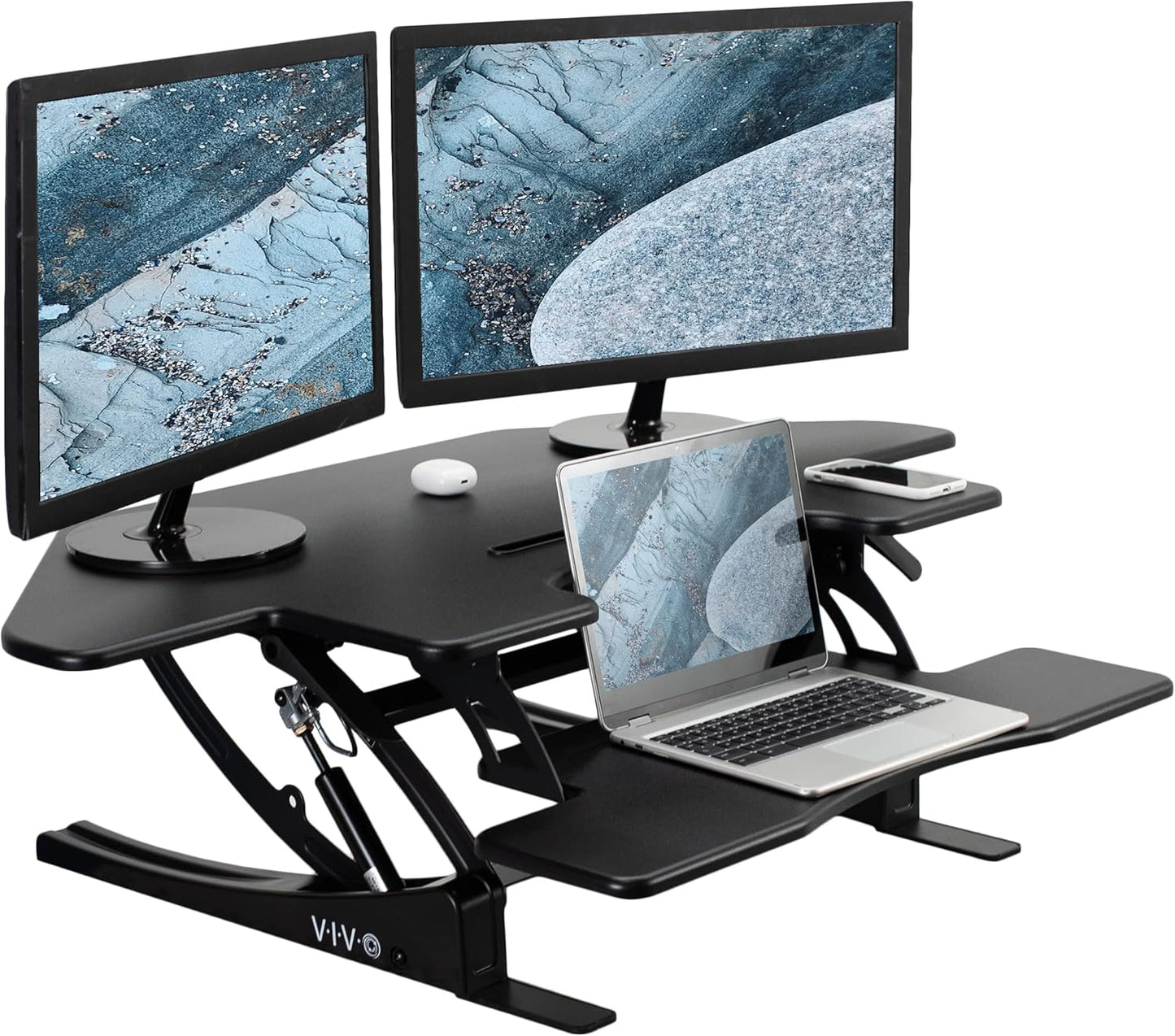 VIVO 43 Corner Sit-Stand Desk Converter