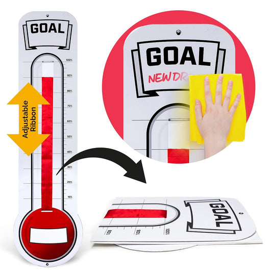 Fundraising Thermometer Chart Goal Tracker for Easy Progress