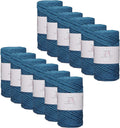 Makromecity 3mm Single Strand Macrame Cord, 12 Skeins - 300 ft Rolls