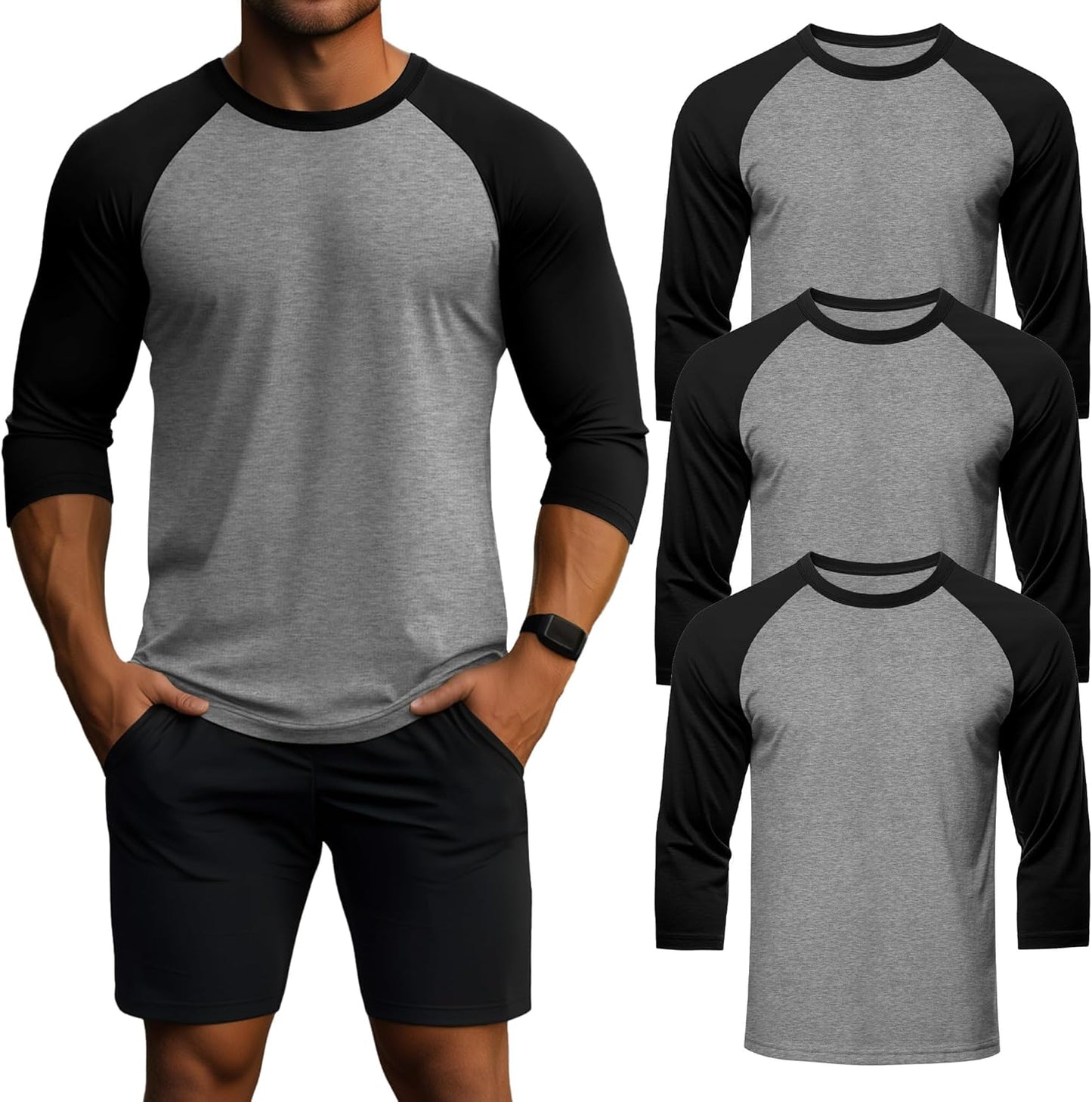 Men's 3/4 Sleeve Shirts for Comfort and Style in Any Setting