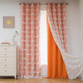 MYSKY HOME Orange Blackout Curtains for Living Room and Kids Room