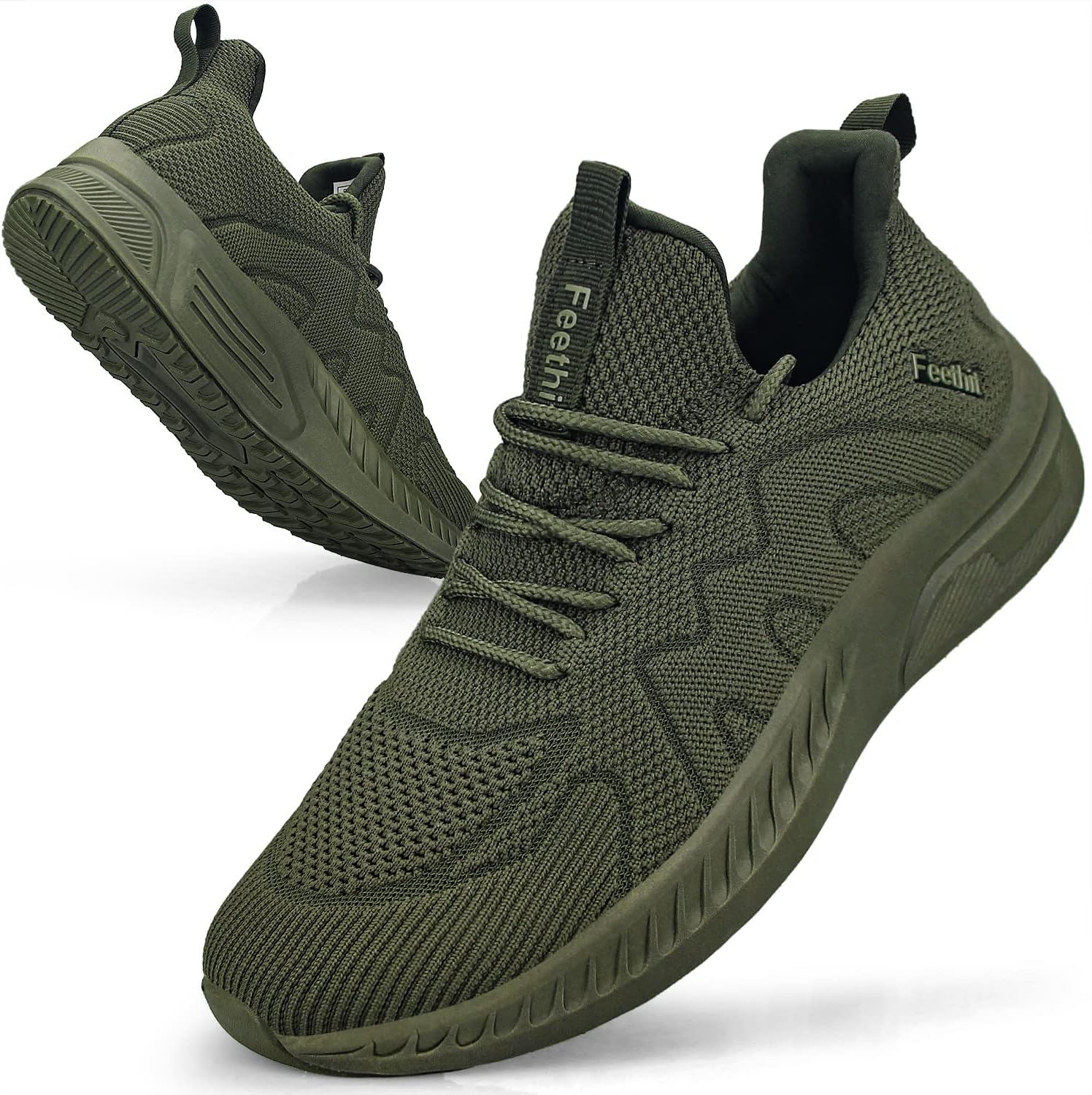 Feethit Mens Non Slip Walking Sneakers for Comfortable All-Day Wear